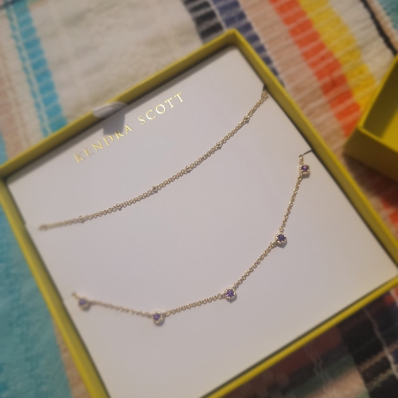 Kendra Scott Jewelry - Kendra Scott Gold Necklace with Purple Accents